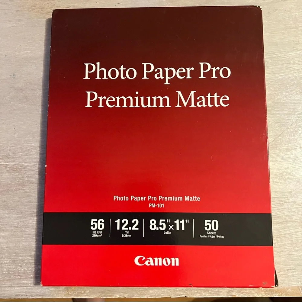Canon Photo Paper Pro Premium Matte 8.5x11 50 Sheets PM-101 New Unopened